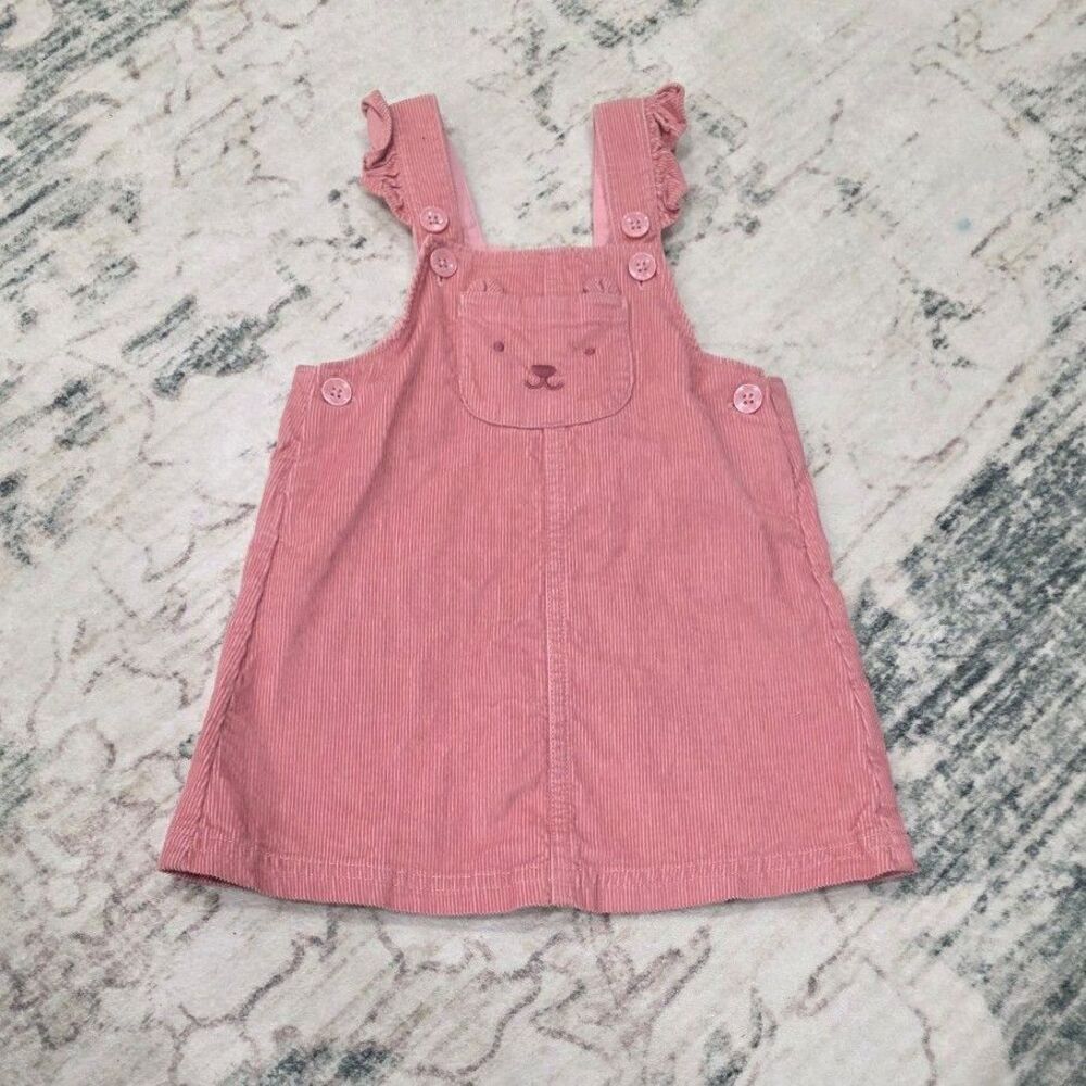 Carters Pink Corduroy Bear Sundress 18 months